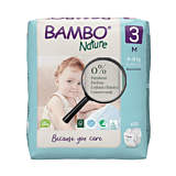 Scutece ecologice pentru bebelusi, Bambo Nature, marimea 3, 4-8 kg, 28 bucati