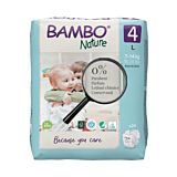 Scutece ecologice pentru bebelusi, Bambo Nature, marimea 4, 7-14 kg, 24 bucati