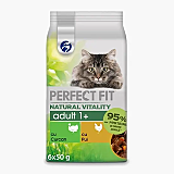 Perfect Fit Natural Vitality Hrana umeda pentru pisici cu pui si curcan 6x50g