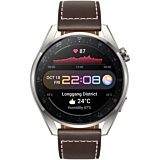 Smartwatch Huawei Watch 3 Pro, 48 mm, Argintiu, curea Brown Leather