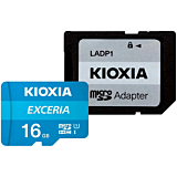 Card memorie Kioxia Exceria MicroSDXC 16GB, Clasa 10 + adaptor
