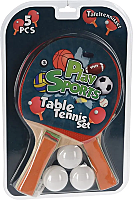 Set ping pong cu 2 palete si 3 mingi, Multicolor