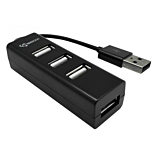 Hub USB Sbox H-204BK, 4 porturi, USB 2.0, Negru