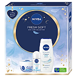 Set cadou Nivea Fresh Soft crema + gel de dus + deodorant