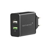 Incarcator Retea Lemontti Quick Charge Dual USB 3.1A Negru