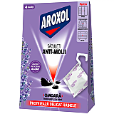 Saculeti anti-molii cu parfum de lavanda Aroxol 4 buc