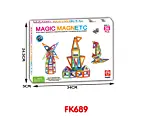 Set constructie magnetic, 56 piese, Multicolor