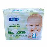 Scutece ecologice Carrefour Baby pentru bebelusi, Marimea 3, 4-9 kg, 30buc