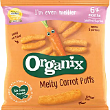 Organix - snack ecologic (bio) din porumb cu morcovi, 20g, 6+