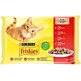 Pachet hrana umeda pentru pisici cu pui/vita/miel/rata Purina Friskies 4x85g