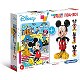 Puzzle 104 Model 3D Mickey Mouse 104 Piese Clementoni