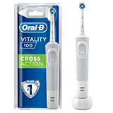Periuta de dinti electrica Oral-B Vitality D100 Cross Action, 7600 oscilatii/min, curatare 2D, 1 program, 1 capat, Alb