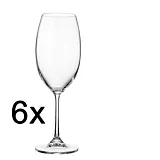 Set 6 pahare vin Milvus, sticla cristalina, 400 ml, Transparent