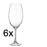 Set 6 pahare vin Milvus, sticla cristalina, 630 ml, Transparent