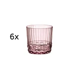 Set 6 pahare apa America 20's Lilac Rose Bormioli, sticla, 300 ml, Roz