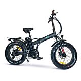 Bicicleta electrica pliabila Gentle Electric Fat Bike Clasic E-Twow, far LED, viteza 25 km/h, Negru