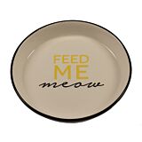 Castron pentru pisici Feed Me Meow Duvo, ceramica, 13.8cm, 180 ml, Negru