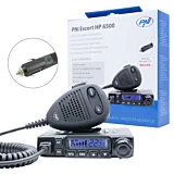 Statie radio CB PNI Escort HP 6500, multistandard, 4W, AM-FM, 12V, ASQ, RF Gain, mufa de bricheta inclusa AM/FM comutati doar in banda EU
