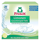 Detergent pentru masina de spalat vase Frosch Lemon All In One Bio, 26tablete