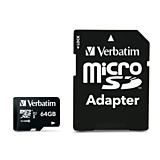 Card memorie Verbatim MicroSDXC, 64GB, Class 10 + Adaptor