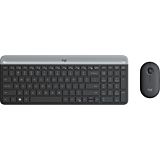 Kit tastatura + mouse wireless Logitech MK470, Negru grafit