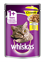 Hrana completa pentru pisici adulte cu pui in aspic Whiskas Casserole 85g