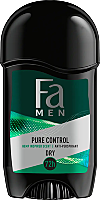 Deodorant Stick Anti-perspirant Fa Men Pure Control cu parfum de canepa, 50 ML