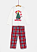 Pijamale copii, 2 piese, maneci lungi, imprimeu de Craciun, TEX 4/14 ani