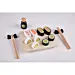 Set sushi din lemn, 17 piese, Multicolor