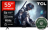 Televizor Smart TCL QD-MiniLED 55T8D, 139 cm, Google TV, 4K Ultra HD, 144 Hz, Clasa F