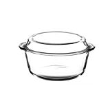 Vas termorezistent rotund Pasabahce Borcam, cu capac, 3.15 L, Transparent