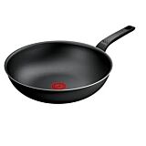 Tigaie wok Tefal Simple Chef B5731902, aluminiu, 28 cm, Negru