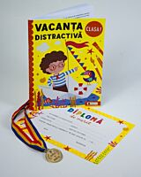 Pachet Caiet de vacanta Clasa I + Diploma de merit + Medalie CADOU - Kreativ