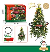 Set trenuri cu sunete si lumini pentru brad, Multicolor