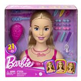 Set bust Barbie cu accesorii pentru coafat HMD88, 21 piese, Multicolor