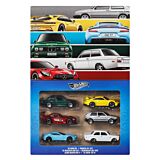Set 6 masini Hot Wheels Silver Series Euro Style JLB25, 1:64, Multicolor
