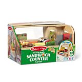 Set de joaca Masa de facut sandwich-uri Melissa&Doug, lemn, 56 piese, Multicolor