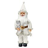 Figurina Mos Craciun Carrefour, 78 cm, Alb