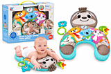 Perna interactiva pentru bebelusi, cu lumini melodii si jucarii senzoriale, Multicolor