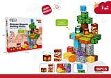 Set cuburi magnetice, 56 piese, Multicolor