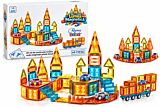 Set de constructie magnetic Lumea Magnetica, 68 piese, Multicolor