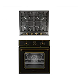 Pachet plita Studio Casa Toscana PG660 + Cuptor electric FE660, 6 functii, Argintiu / Negru