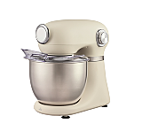 Mixer planetar Carrefour Home HSM1300C-25, 5 litri, 12 viteze, 1300 W, Crem