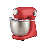 Mixer planetar Carrefour Home HSM1300R-25, 5 litri, 12 viteze, 1300 W, Rosu