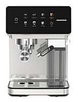Espressor digital cu rezervor lapte Heinner Creamyblend HEM-LK20DMLK, 1350W, 20 bar, Argintiu