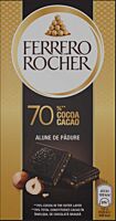 Tableta Ferrero Rocher Ciocolata Amaruie 70% Alune Padure 90G