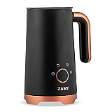 Aparat spumare lapte Zass ZMFJ 20, 4 programe, 400 W, Negru / Roz Auriu