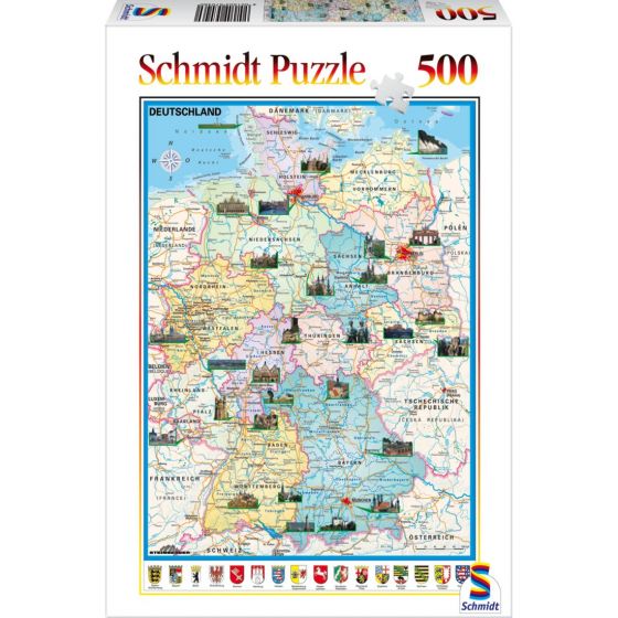Carrefour Romania Puzzle Schmidt 500 Piese Harta Germaniei
