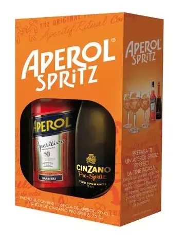 Bautura aperitiv Aperol 0.7L  + Prosecco Cinzano 0.7L, 11% alcool