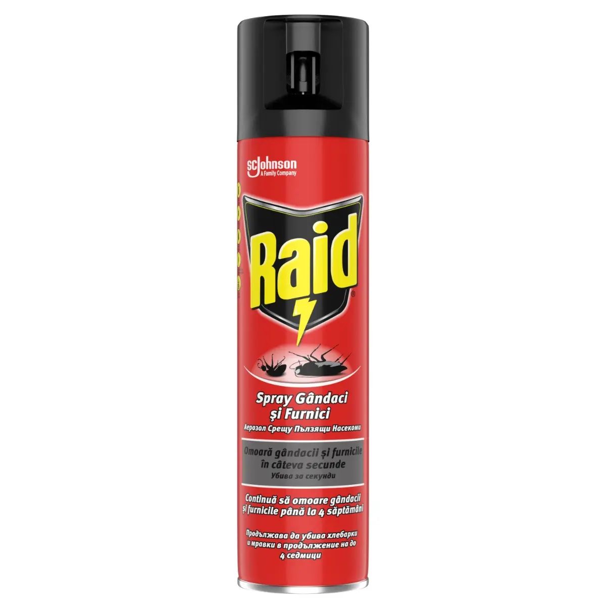 Spray insecticid impotriva gandacilor si furnicilor Raid 400ml